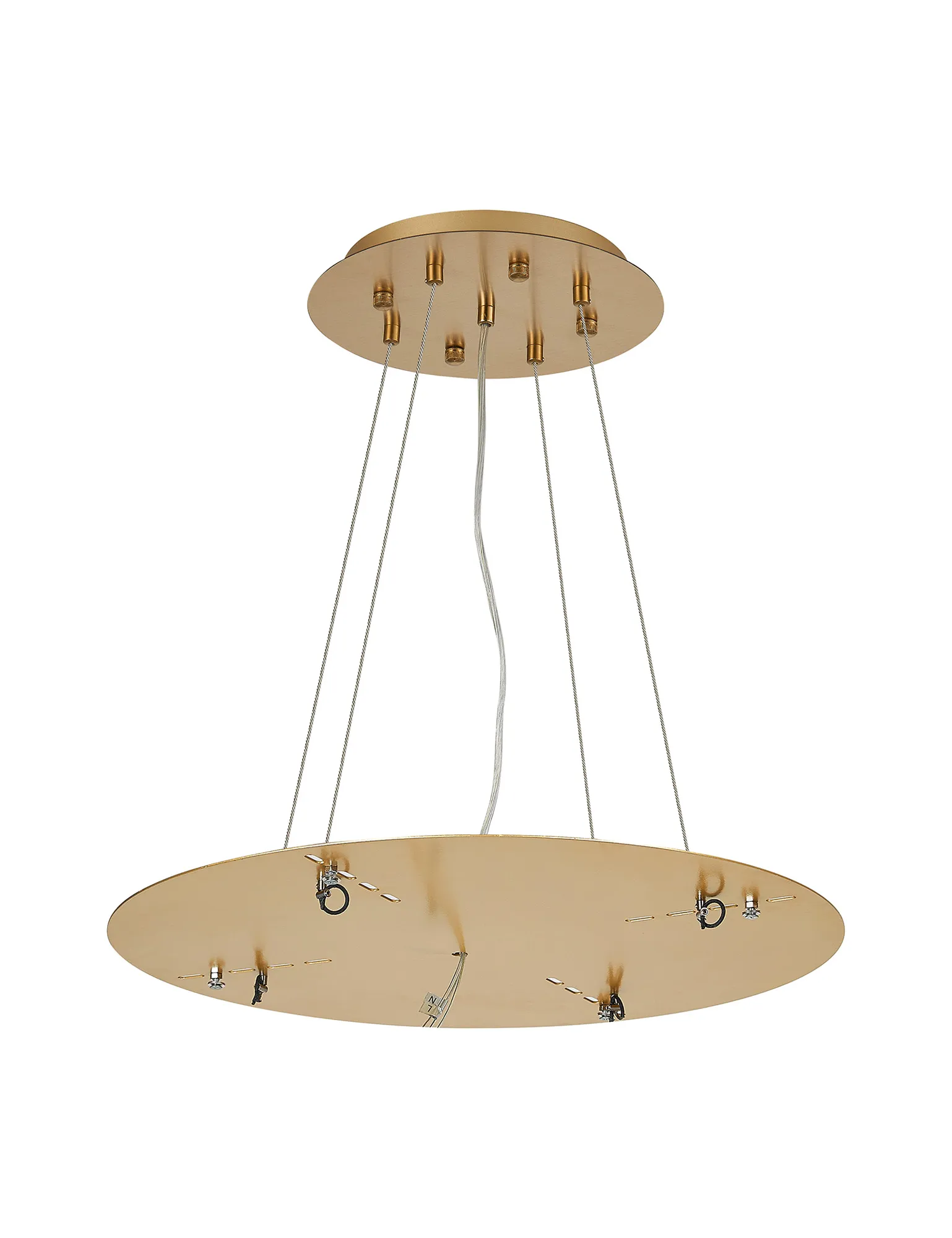 D0935BR  Lowan 49cm, 3m Brass/Painted Brass, Suspension Plate c/w Power Cable To Lower Flush Fittings, Max Load 40kg (ONLY TESTED FOR OUR PRODUCTS)